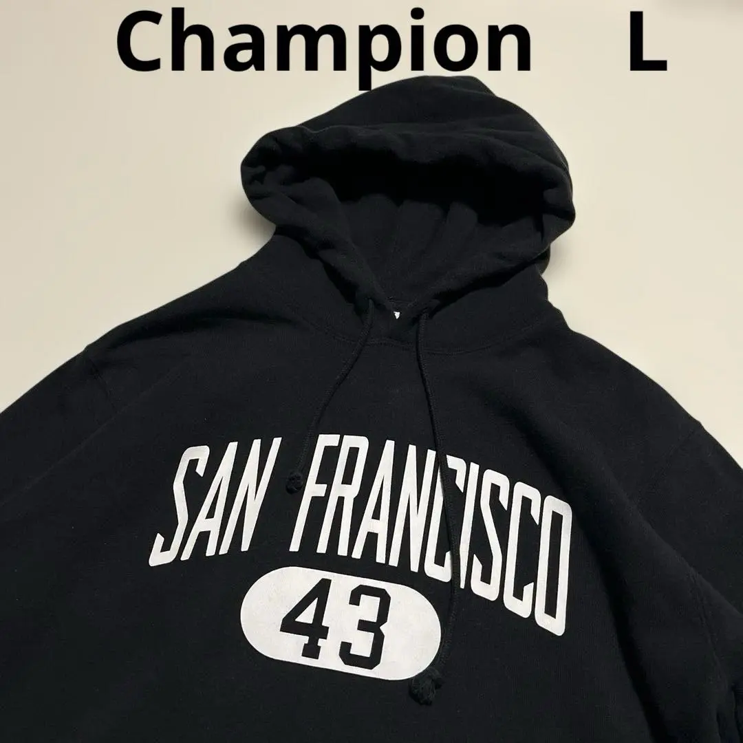 Thumbnail of Champion Hoodie College Hoodie L Black Fleece-lined