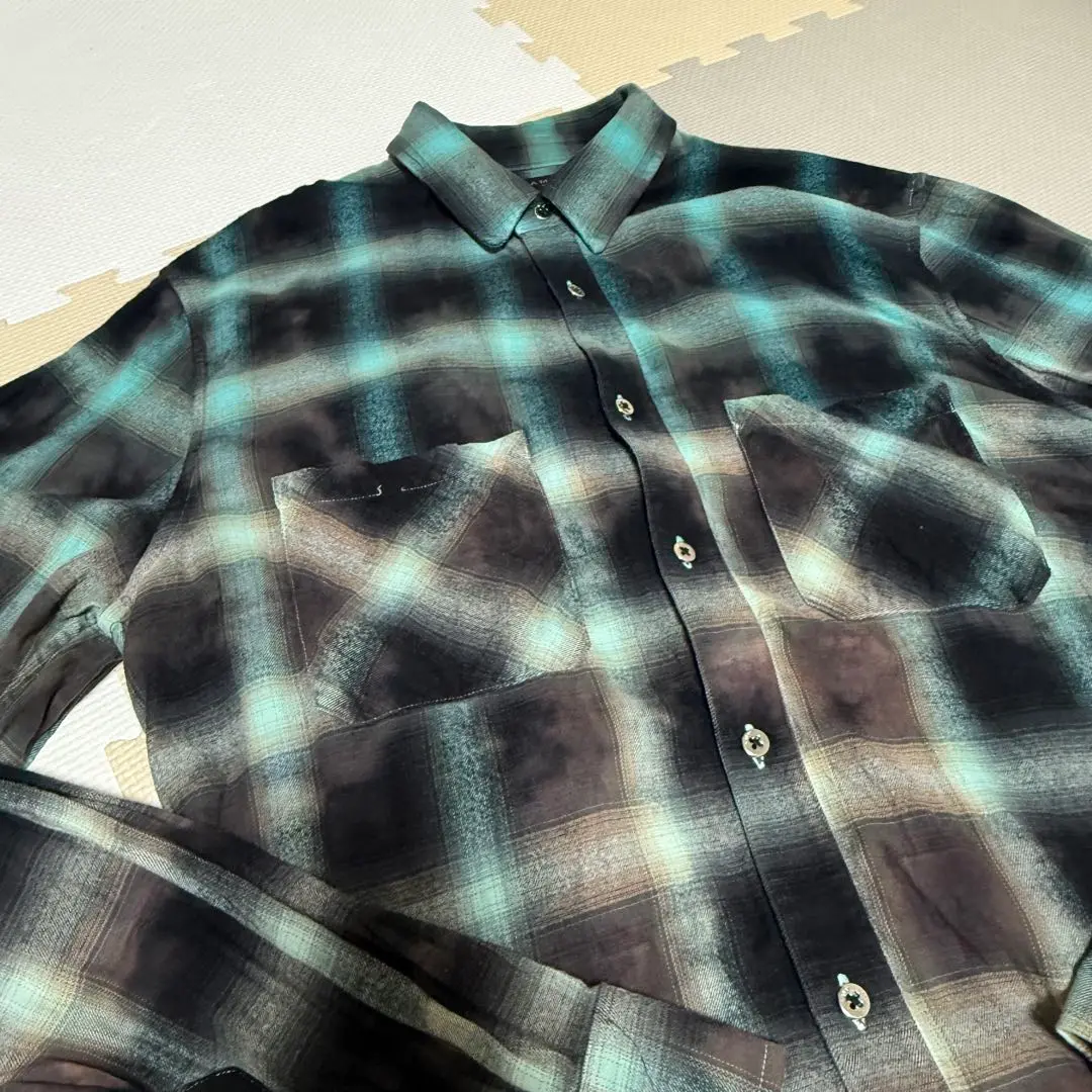 アミリ Ombre Plaid グラデーション チェック柄 フランネル シャツ 2025年最新】AMIRI ネルシャツの人気アイテム - メルカリ
