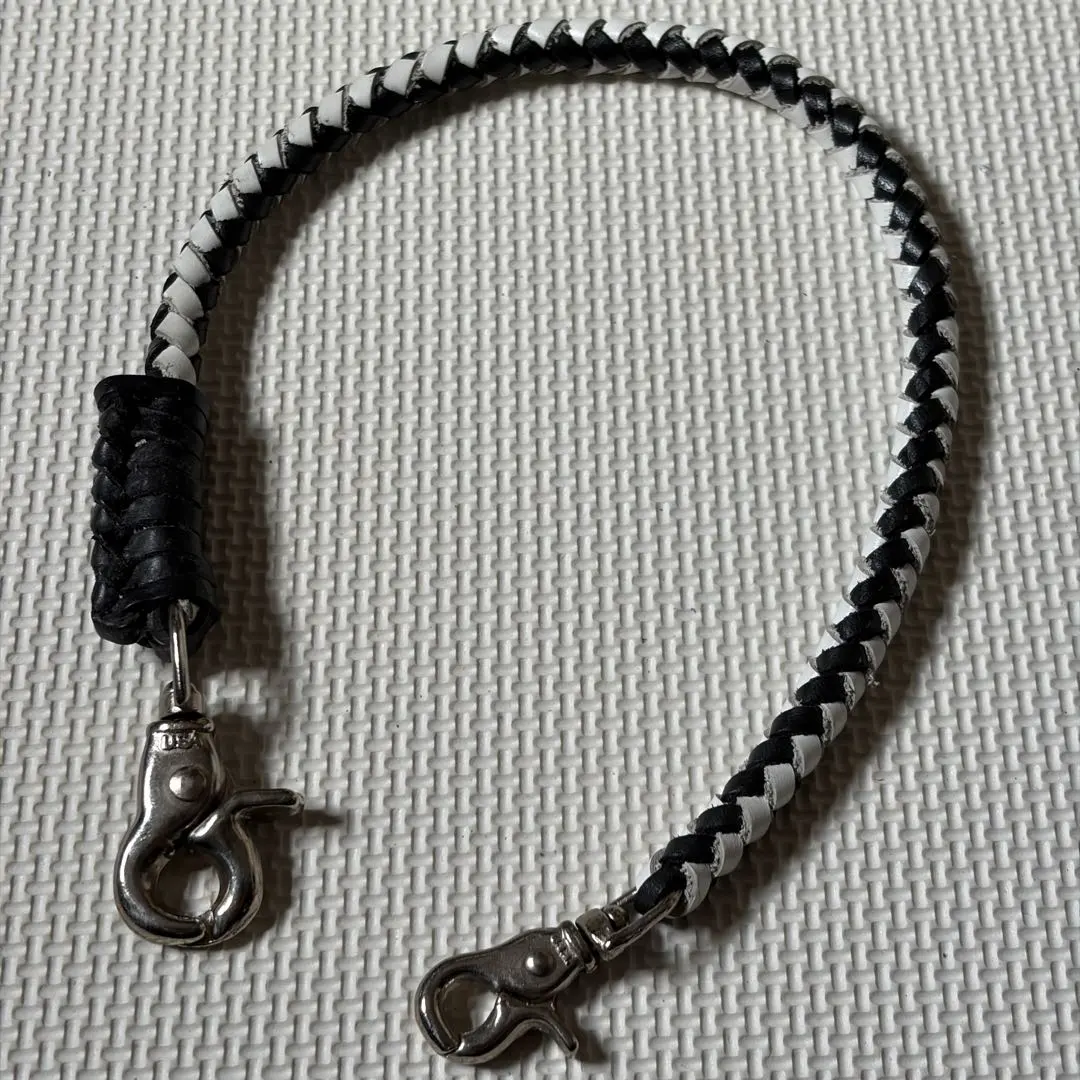 Thumbnail of Wallet Rope 45 Leather American Casual Biker Hook Type USA Black x White