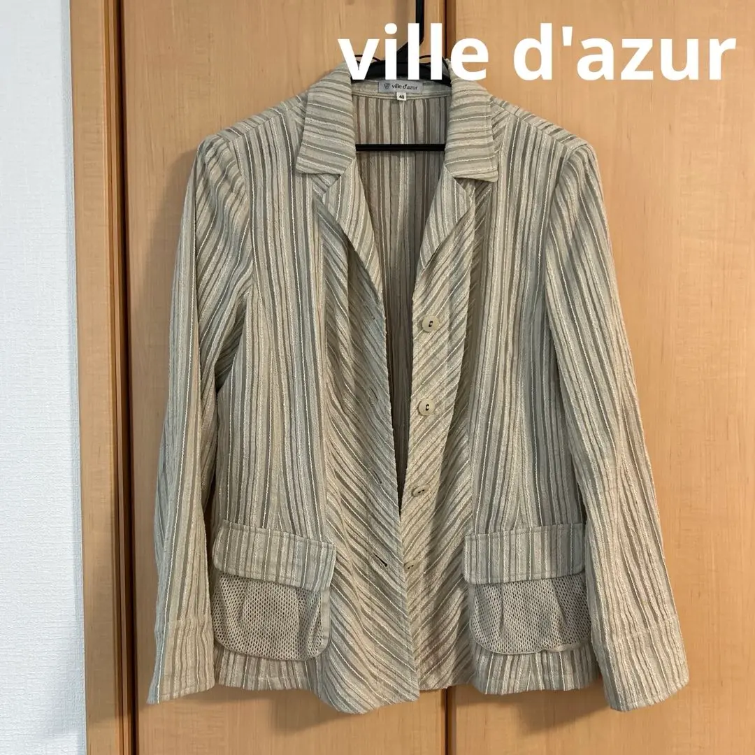 【新品未使用タグ付き】ville d' azur ジャケット 2025年最新】Ville dazur レディース テーラードジャケットの