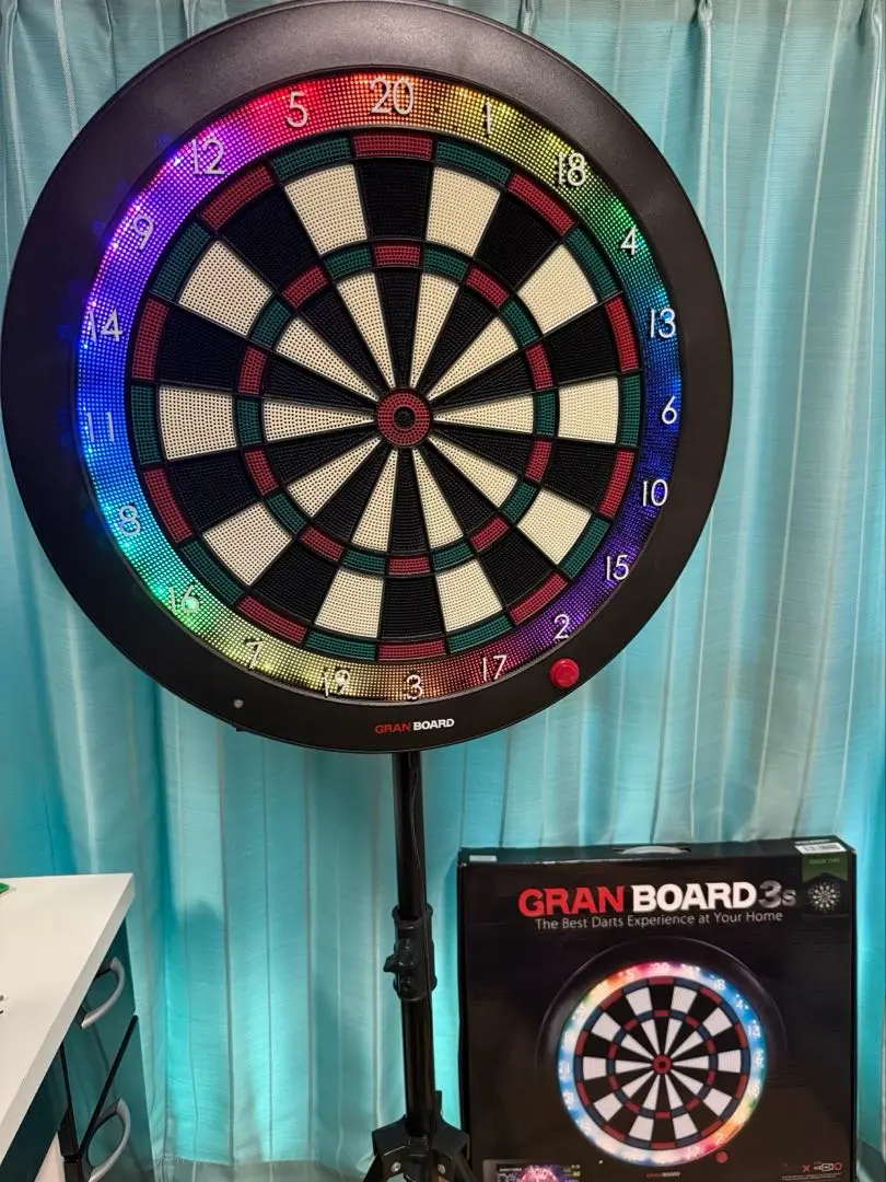 F035　新品未使用品 GRAN BOARD 3S　スタンド付き！ Amazon.co.jp: ダーツボード セット グランボード3s ブルー