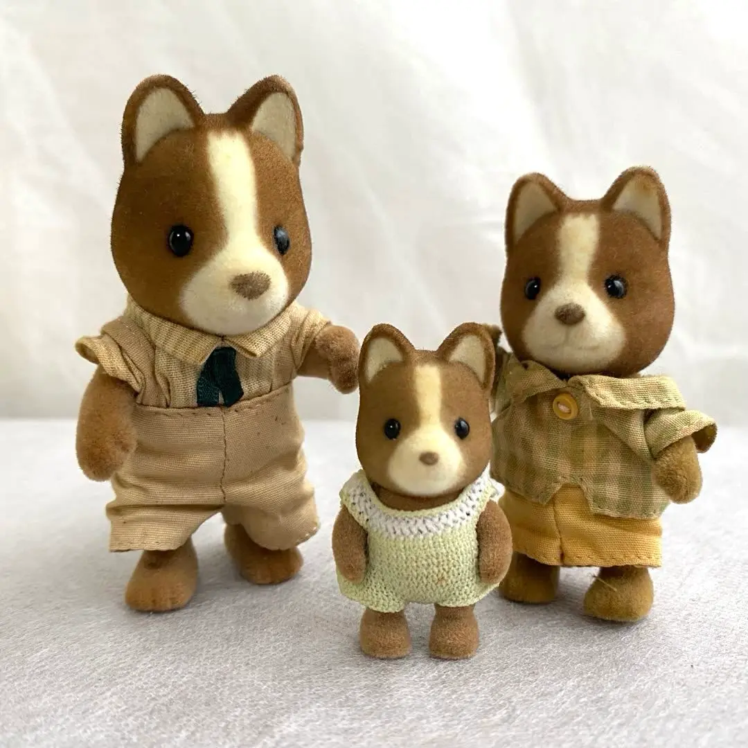 シルバニアファミリー　ブラウン犬家族 シルバニアファミリー 海外版 UK ブラウンイヌファミリー
