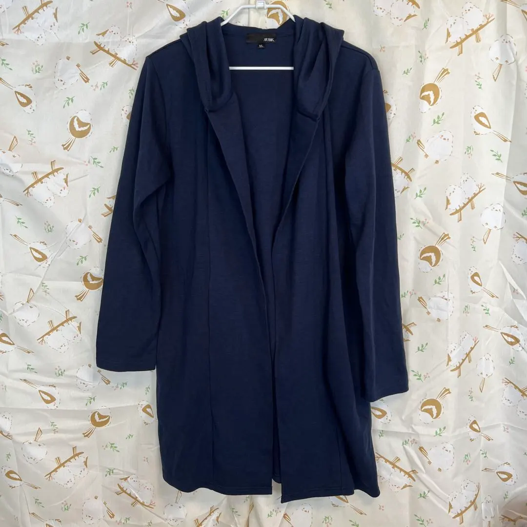 Thumbnail of RUBIK Navy Hooded Long Sleeve Cardigan - Relaxed Fit