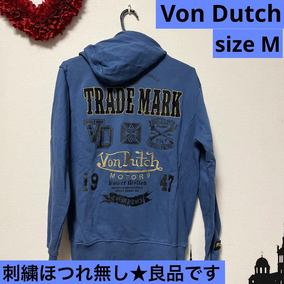 Von Dutch☆バックプリントロゴ ジッパー フーディ パーカー Von Dutch(ボンダッチ) パーカー・フーディ(メンズ) - 海外通販