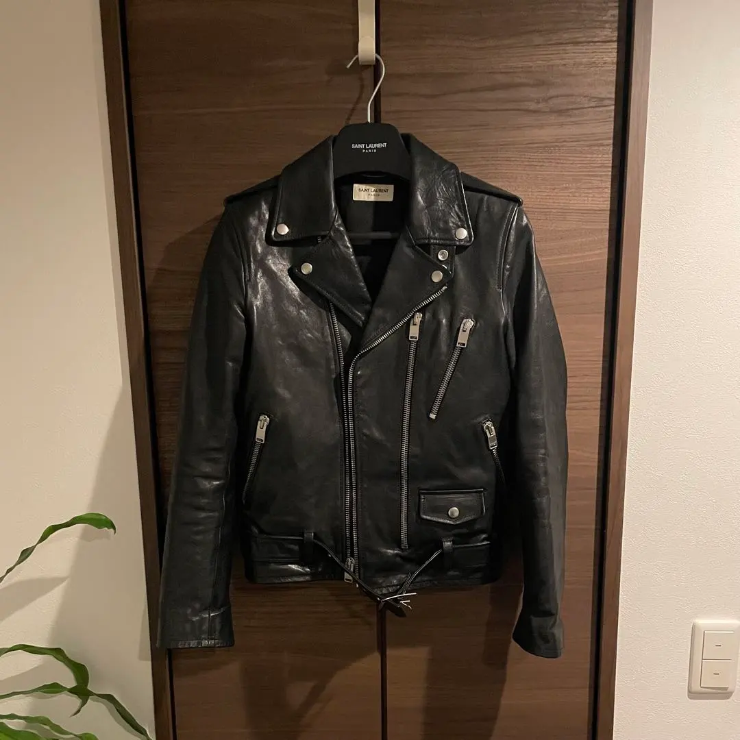 Thumbnail of SAINT LAURENT L17 Black Double Rider's Jacket - Edie
