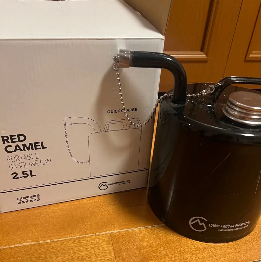キャンプマニアプロダクツ♡エトス缶♡新品未使用未開封 CAMP MANIA PRODUCTS / RED CAMEL jet black 2.5L ガソリン携行