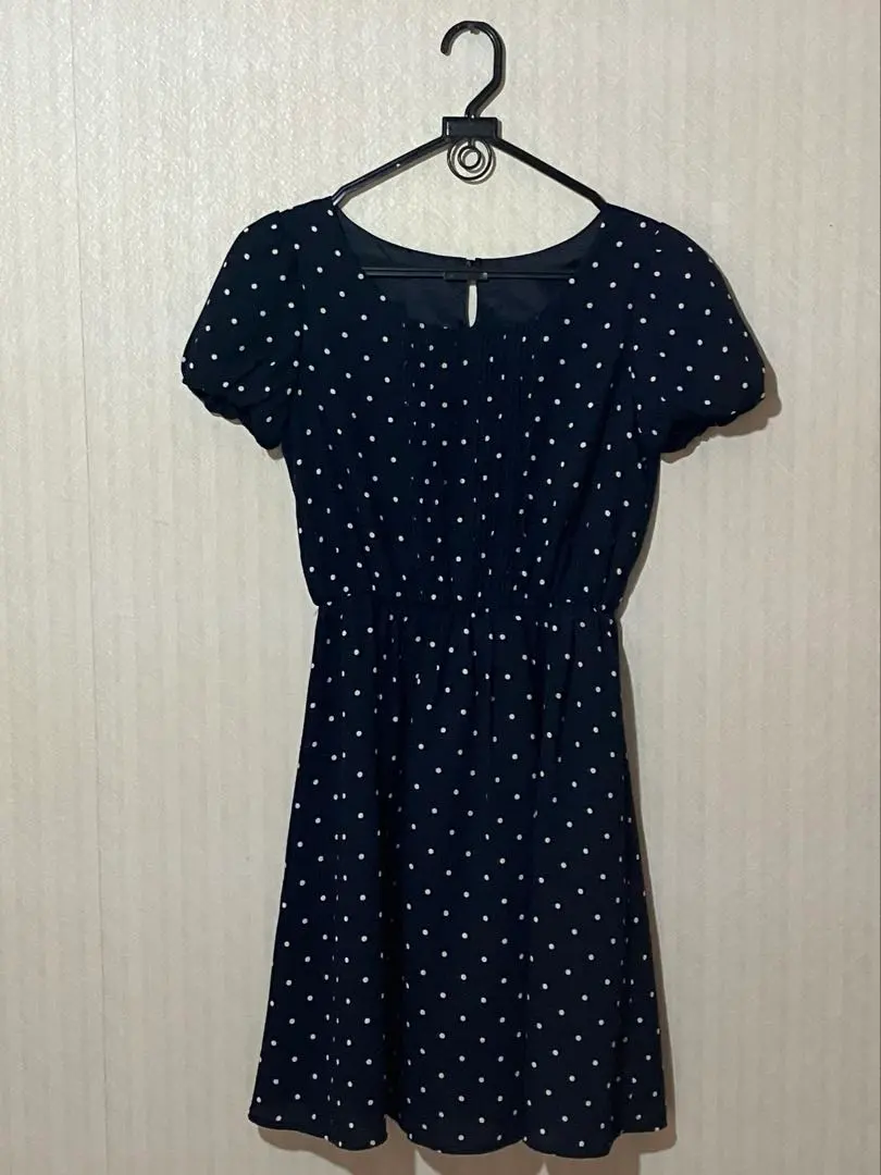 Thumbnail of ef-de Dot Pattern Dress Navy
