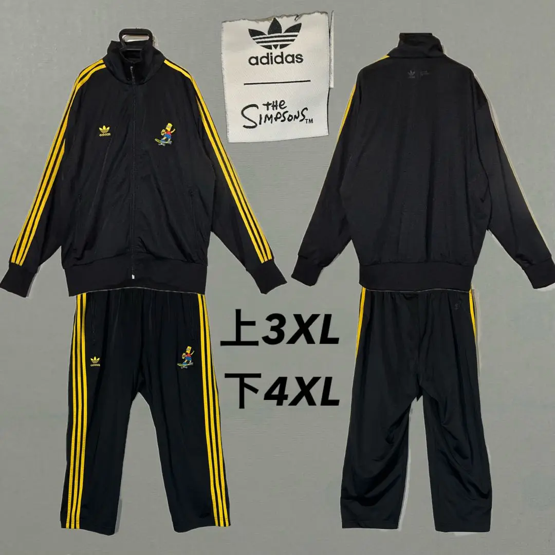 美品・4XO✨adidas ジャージ　上下セット　黒　ビッグサイズ 2025年最新】アディダス ジャージ 上下 4xoの人気アイテム