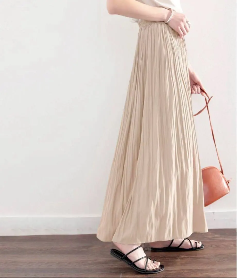 Thumbnail of Ivory Pleated Long Skirt