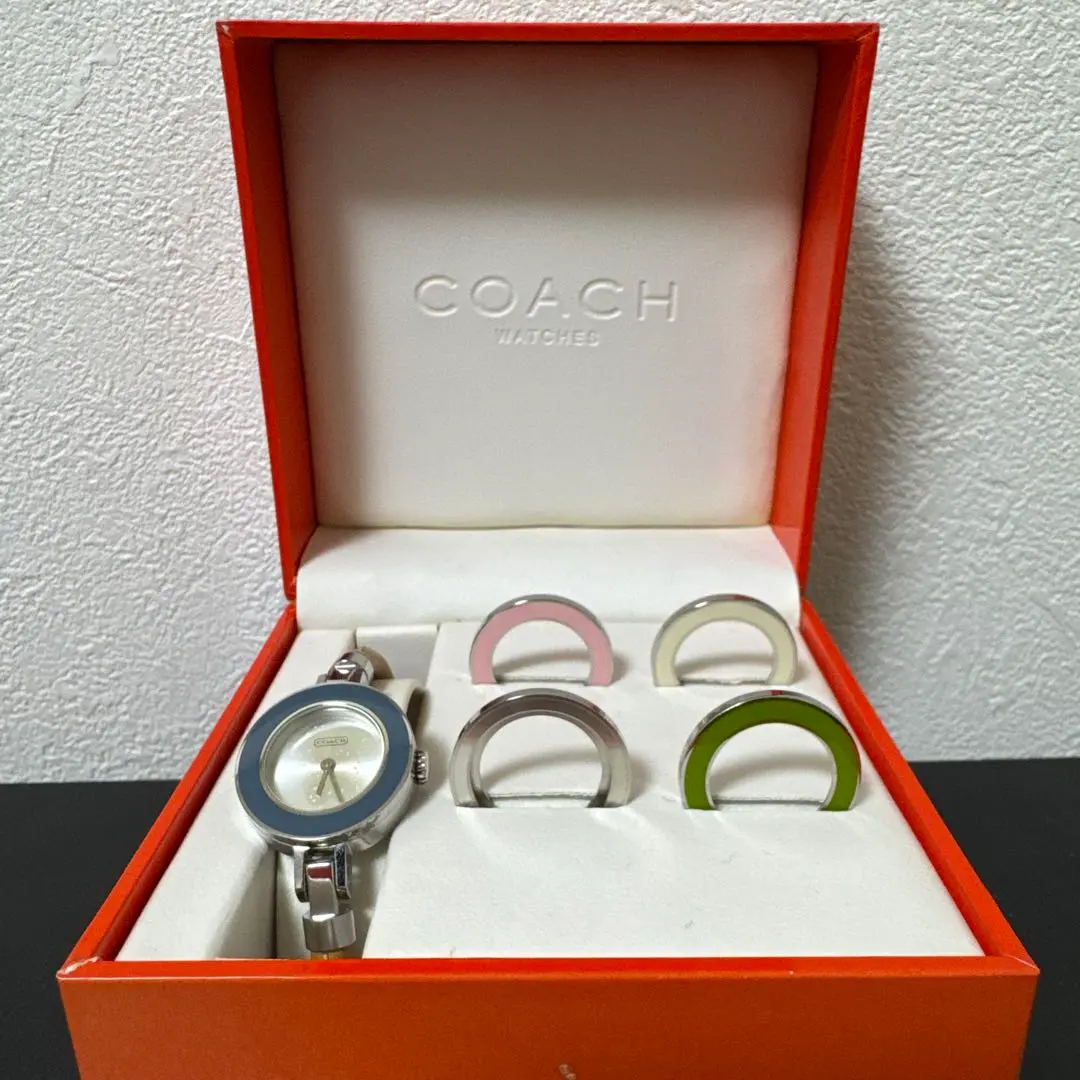 COACH CHANGE コーチ チェンジ ベゼル 稼働 COACH 腕時計 チェンジベゼル 新品電池 レディース 外箱