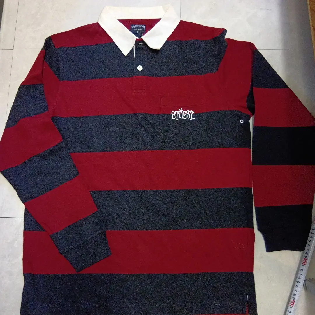 Thumbnail of (81) Stussy Striped Rugby Shirt, Size L