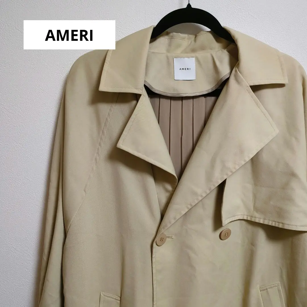 極美品　AMERI プリーツスカート付きトレンチコート 極美品 AMERI プリーツスカート付きトレンチコート レディース