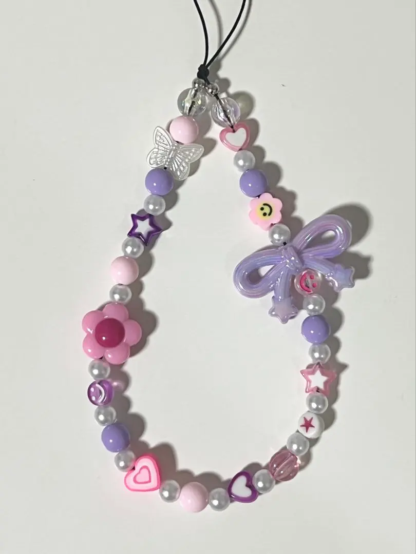 Thumbnail of Beaded mobile phone strap / smartphone strap