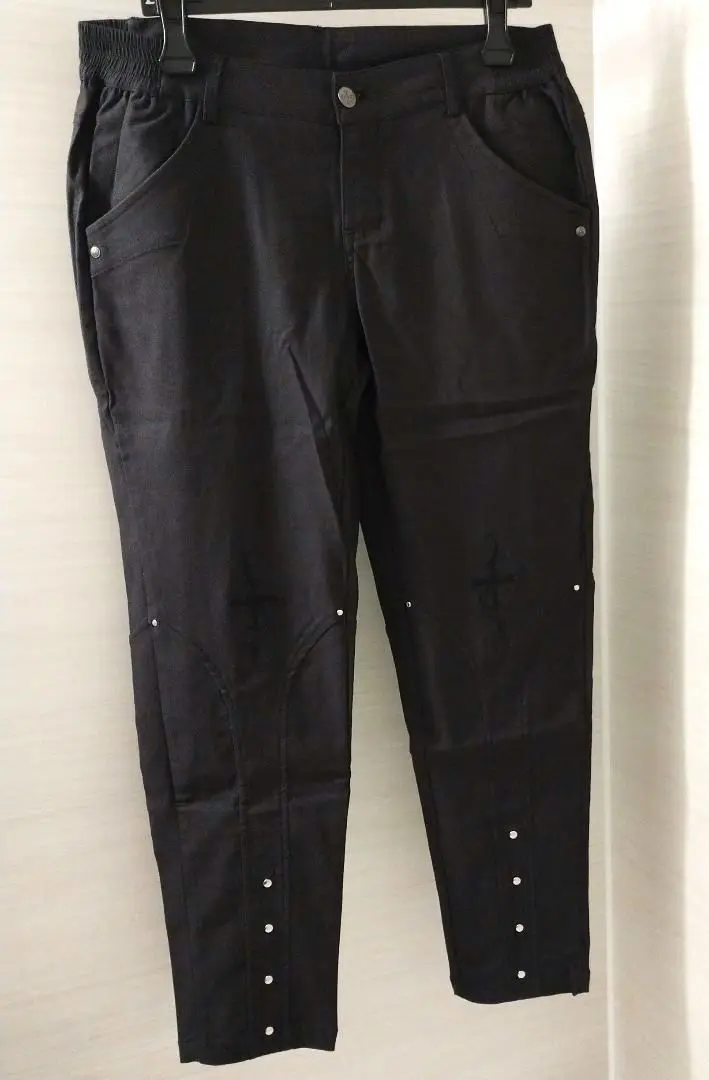 未使用タグ付♡ozzoneste ストレッチフレアパンツ　レース　チャイナボタン 未使用タグ付♡ozzoneste ストレッチフレアパンツ レース