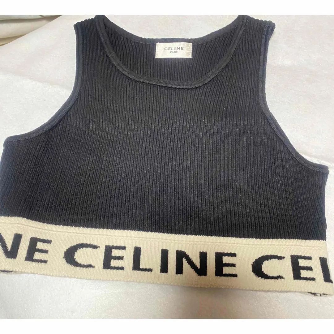 新品✴︎正規品✴︎CELINE✴︎アスリートブラタンクトップ✴︎ブラックS CELINE - CELINE(セリーヌ) アスリート ブラ トップス アパレル