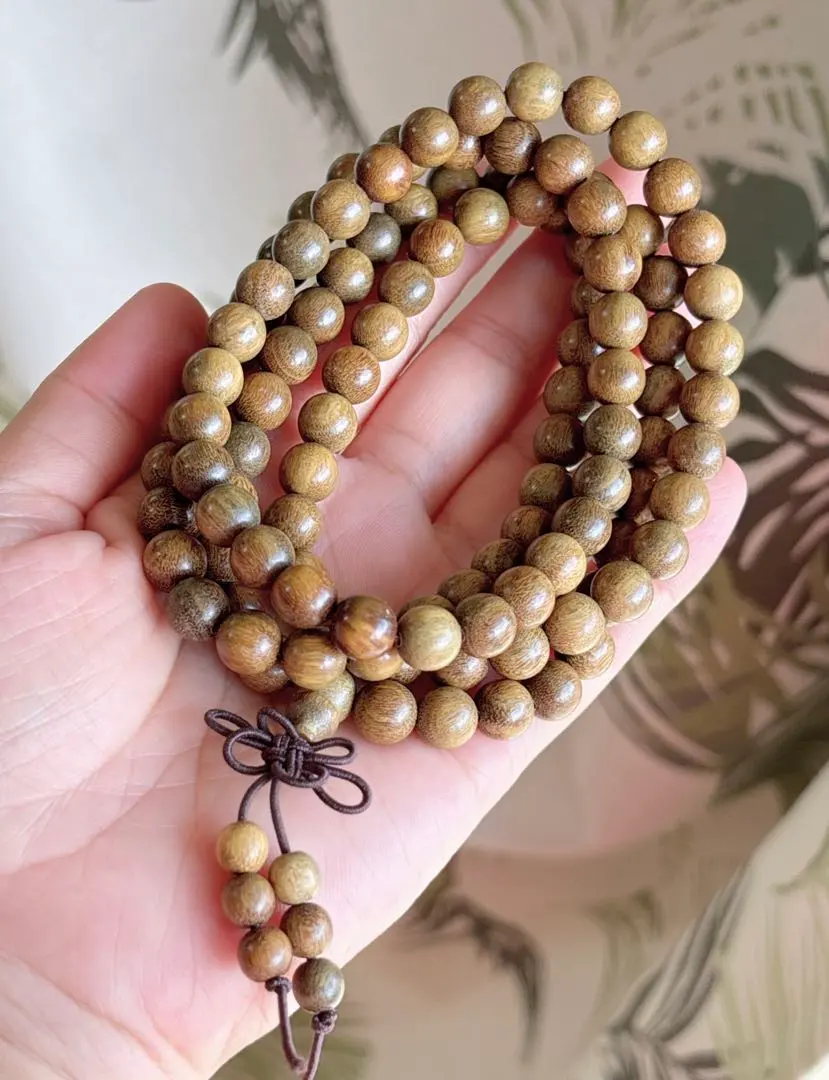 天然綠檀木念珠. 佛珠. 手串8mm*108顆 (編號A3999) 的縮圖