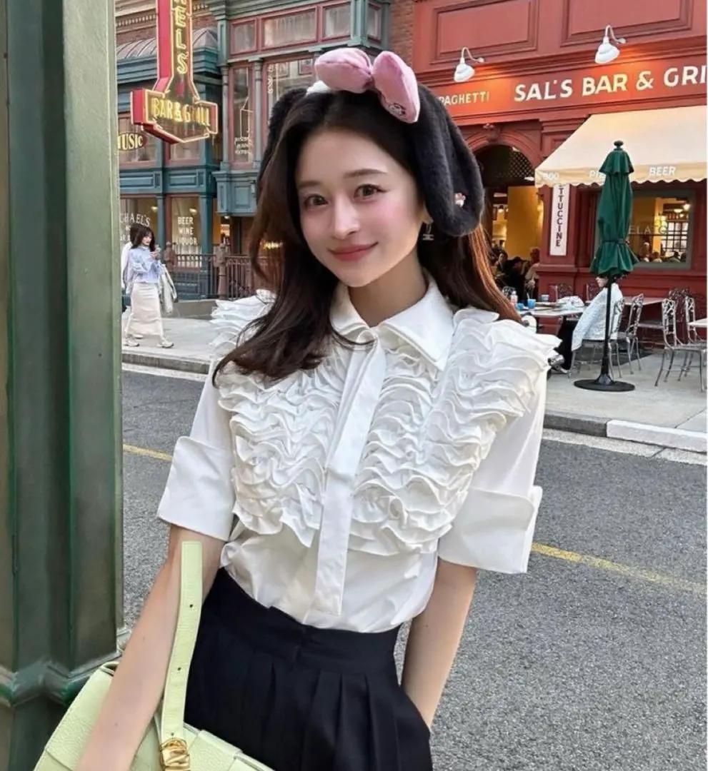 トップス Bibiy ARIEL FRILL BLOUSE 2025年最新】Ariel frill blouseの人気アイテム - メルカリ