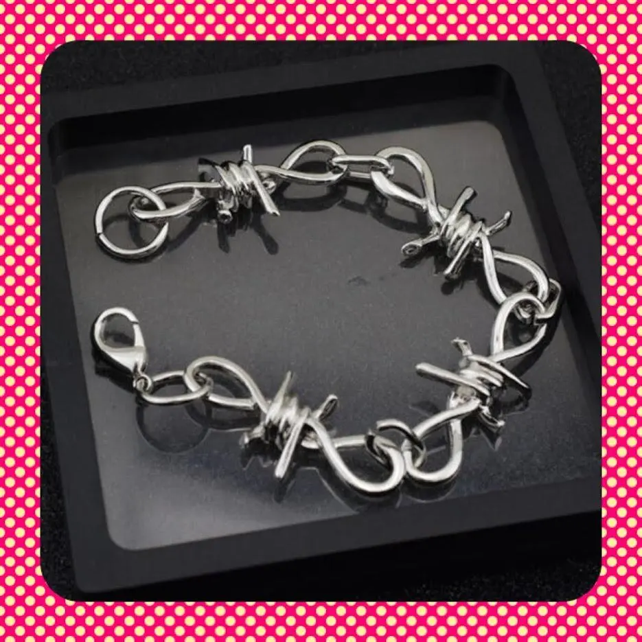 Thumbnail of Highly Popular: Barbed Wire Bracelet Chain - Korean Fashion, Rock Style ☆ Silver