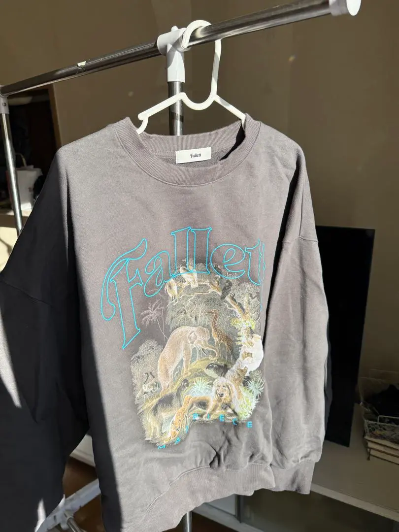 fallett フーディー パーカー スウェット ブラック 韓国 A'GEM/9 × .kom『FALLETT/ファレット』SERENGETI SWEATSHIRT