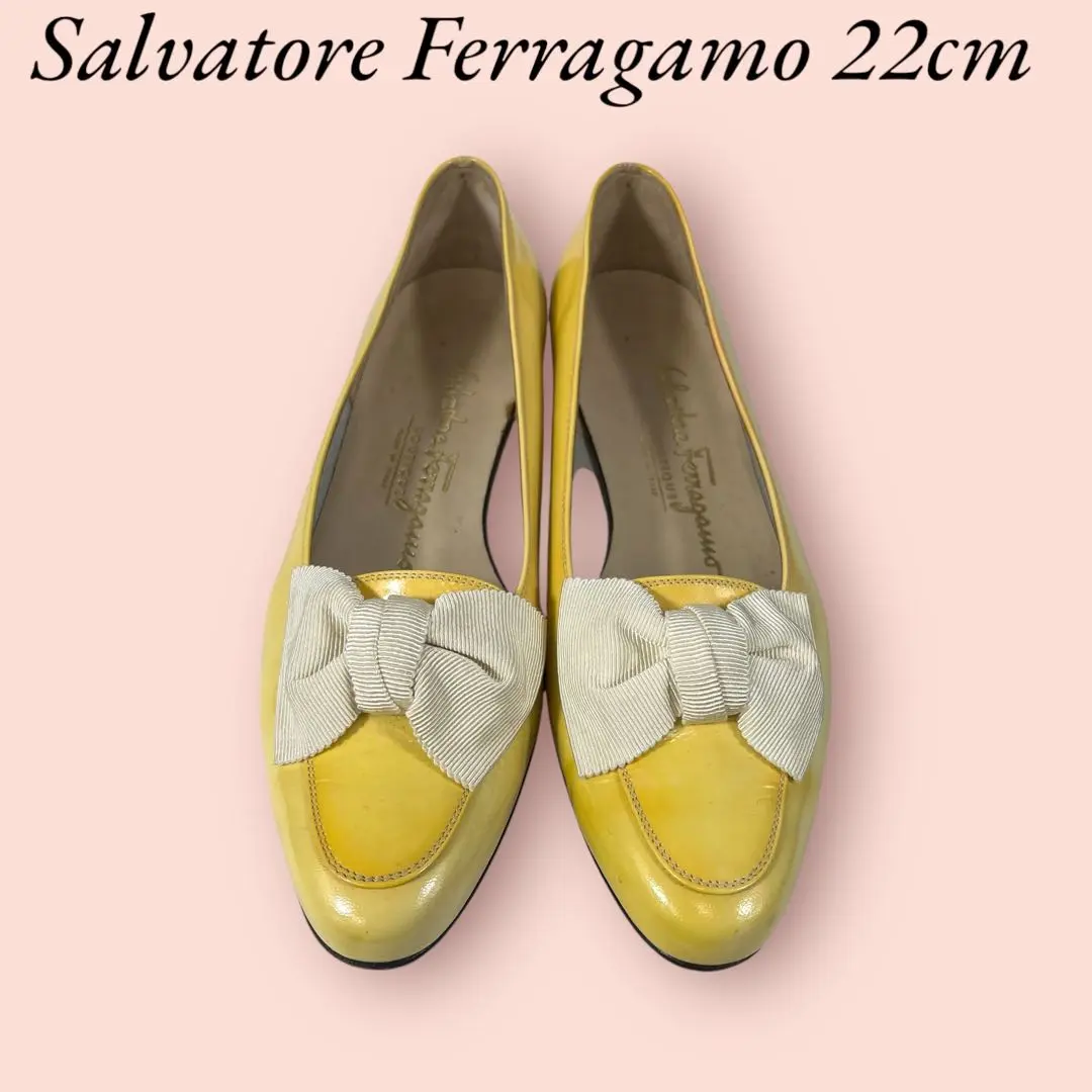 フェラガモ ローファー エナメル（黄色）22㎝ 2025年最新】Salvatore Ferragamo カラー：イエロー系
