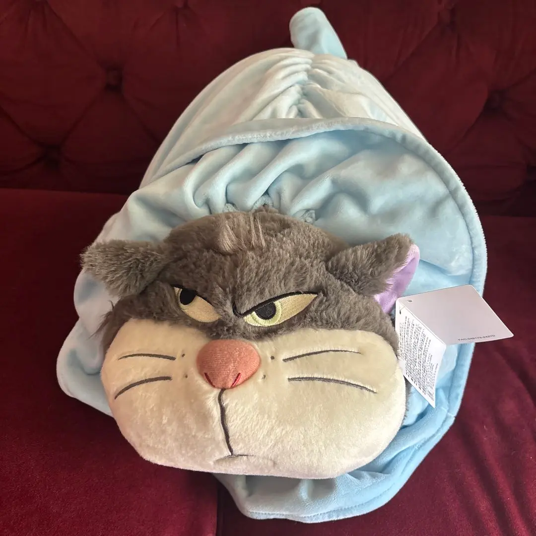 海外限定 ディズニー ルシファー ブランケット付き big ぬいぐるみ 海外限定 ディズニー ルシファー ブランケット付き big