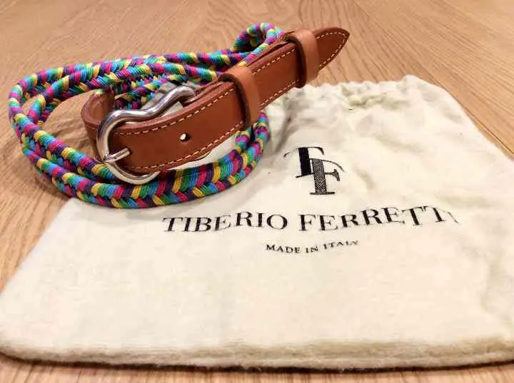 TIBERIO FERRETTI レザーロープベルト 本革イタリア製　フック式 TIBERIO FERRETTI(ティベリオフェレッティー) 新作&人気モデル2