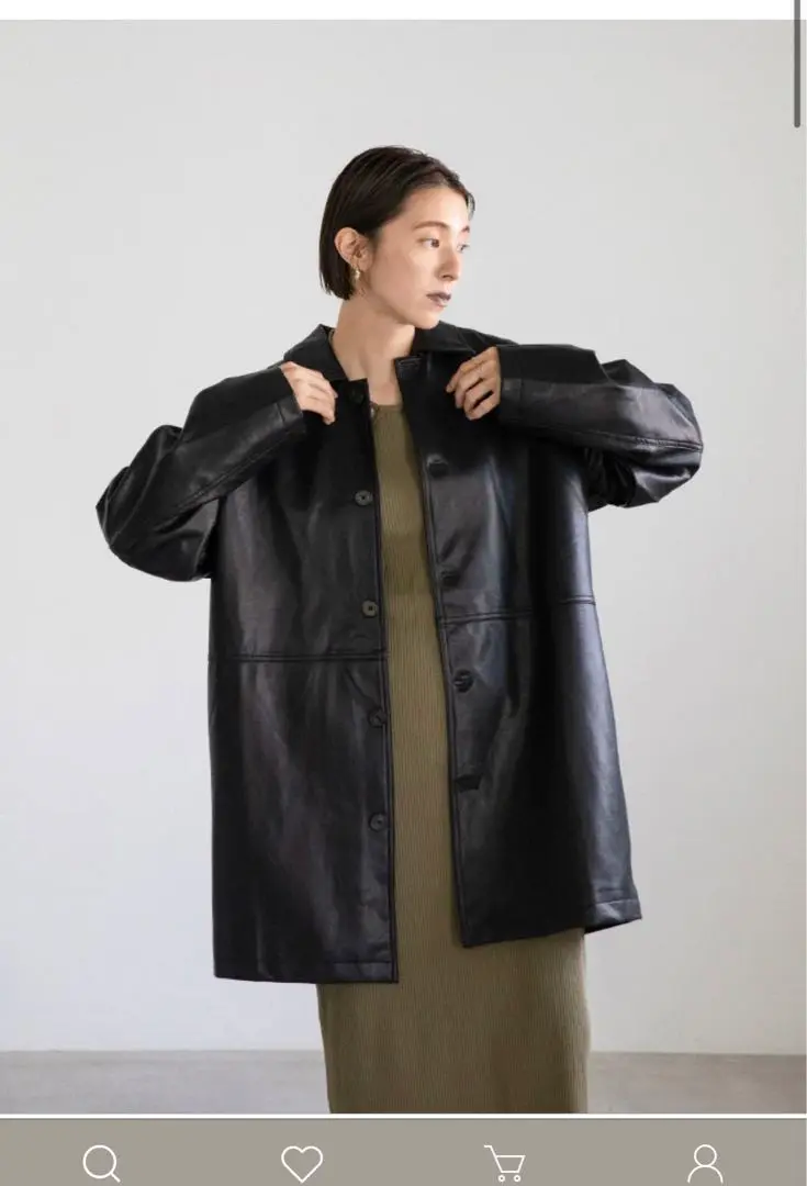 セレクトモカ　フェイクレザーオーバーミドルジャケット　　新品未使用 select MOCA（セレクトモカ）の「フェイクレザーオーバーミドル