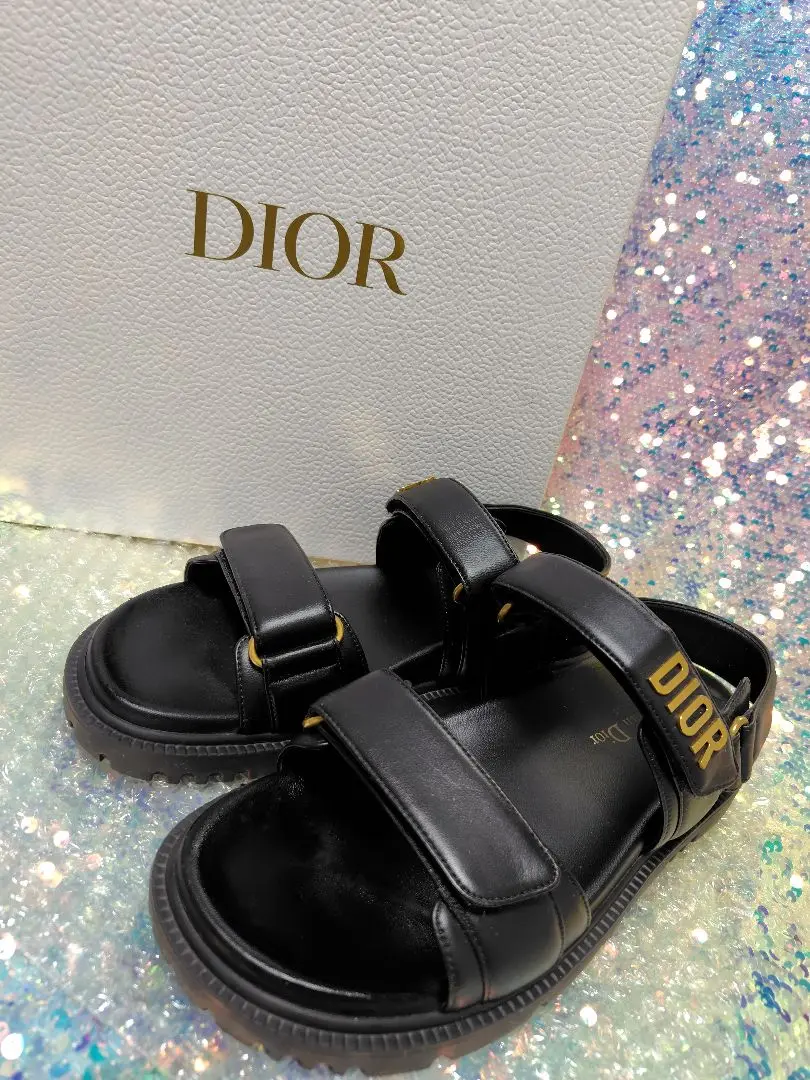 Dior　Dioract　サンダル　スポーツサンダル　ブラック　ベルクロ　ロゴ Dior Dioract サンダル スポーツサンダル ブラック ベルクロ