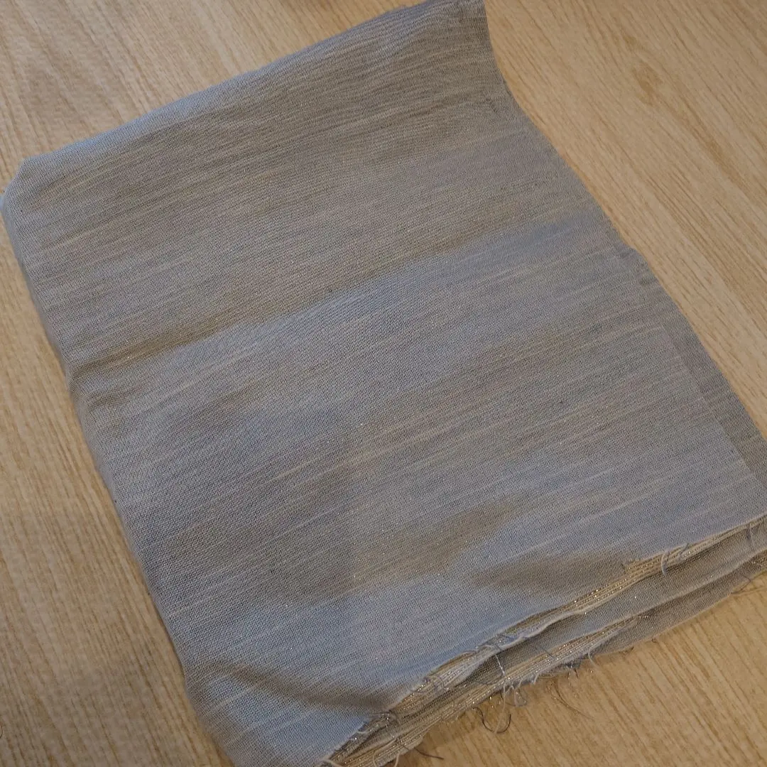 Thumbnail of Gray striped fabric scraps