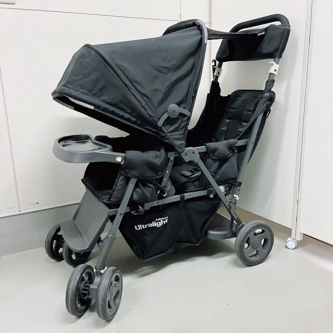 【最終値下げ！】joovy ジュービー　カーブス　二人乗りベビーカー　リアシート Joovy カブース グラファイトストローラー ブラック 8147