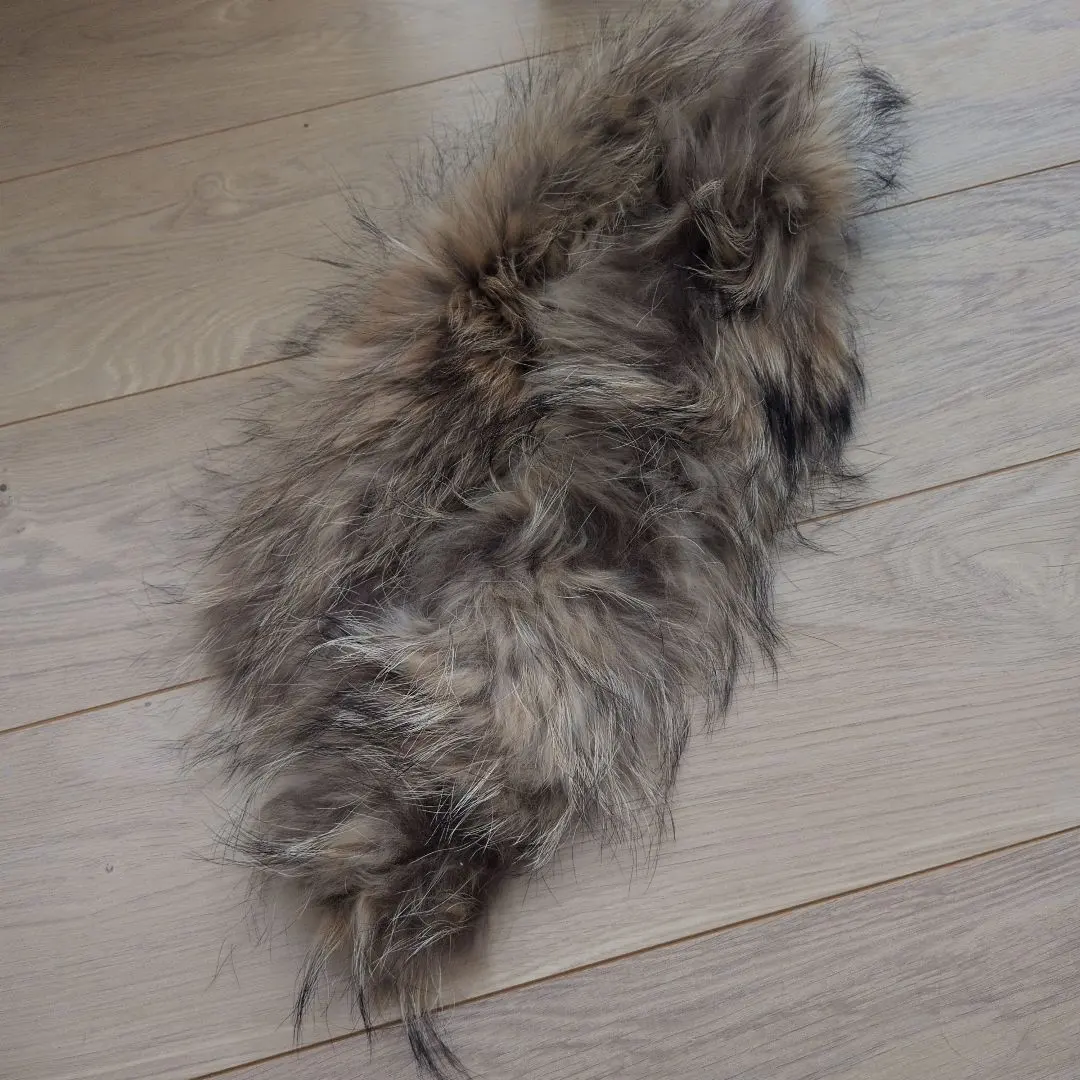 Thumbnail of Fur long muffler, beige color