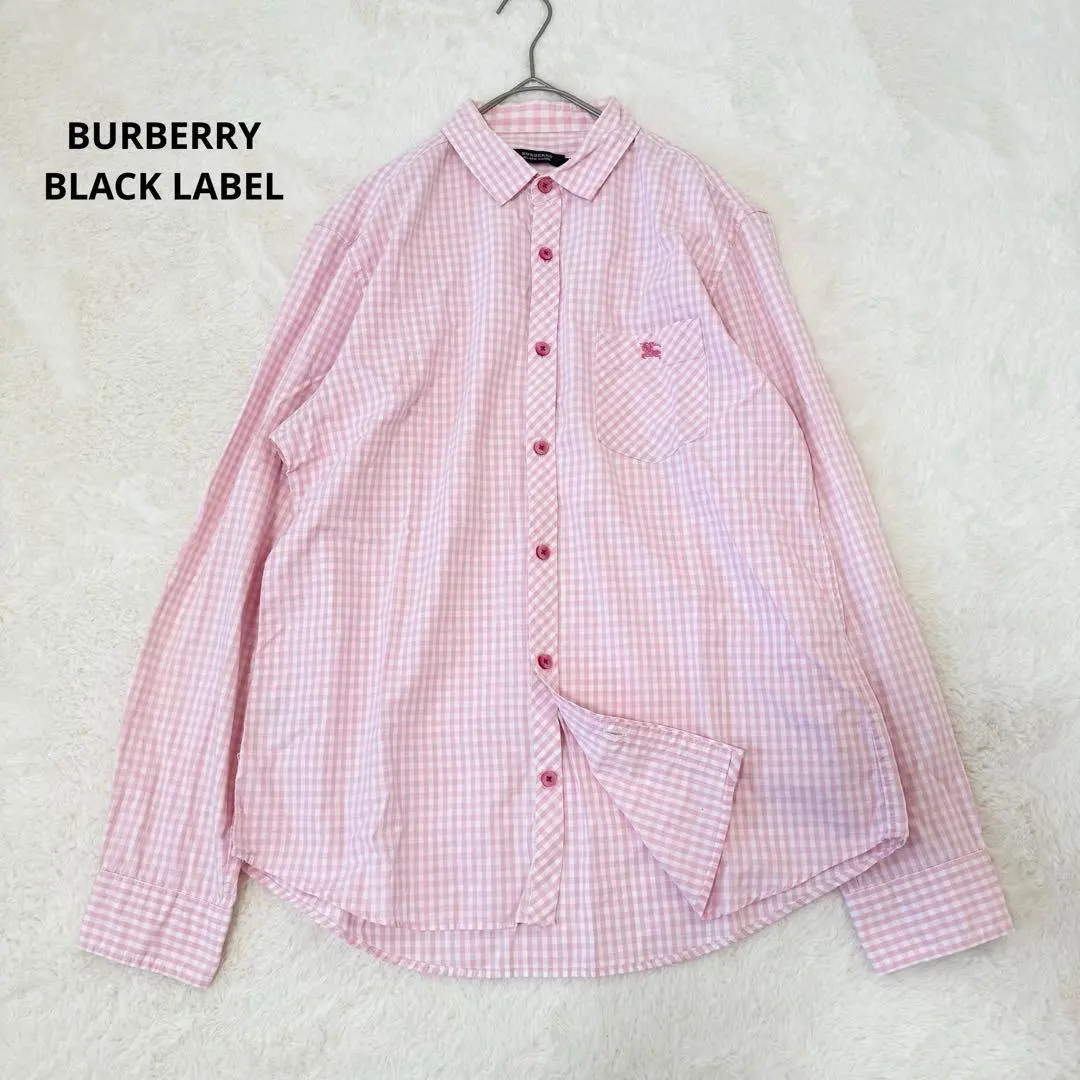 Thumbnail of Burberry Black Label Gingham Check Long Sleeve Shirt, 3 Pink, Unused-like Condition