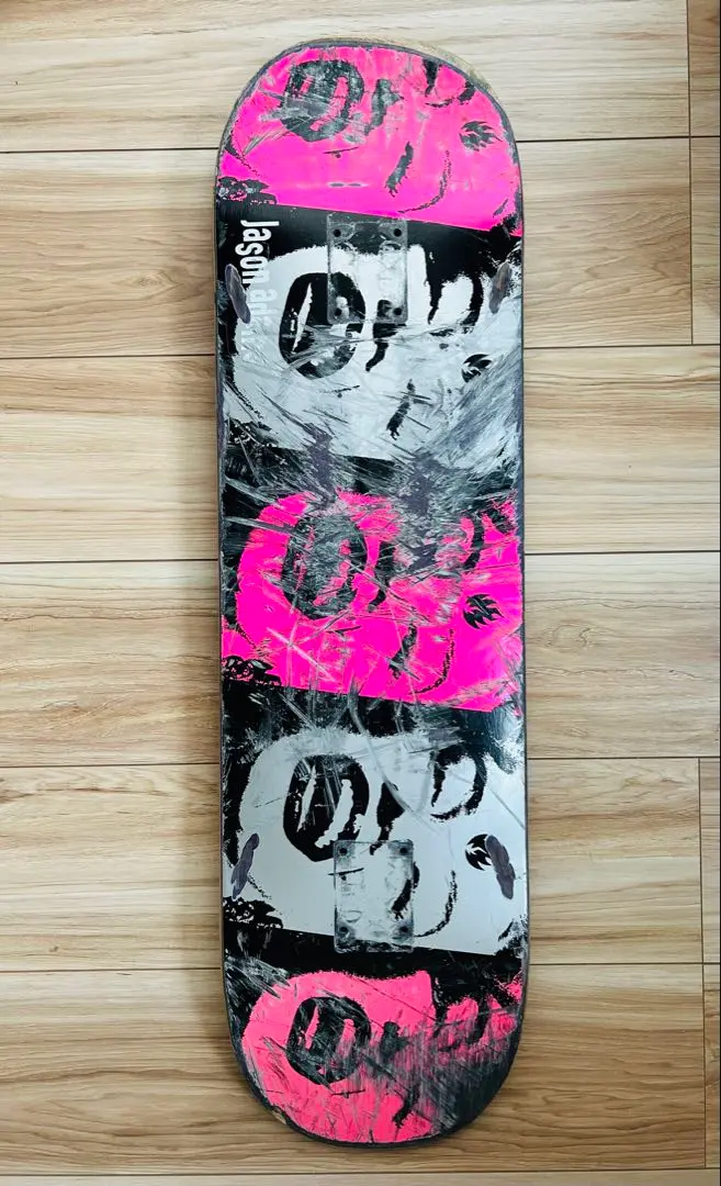 BLACK LABEL デッキ　9.0 フットボールシェイプ　中古 BLACK LABEL SKATEBOARDS JAKE REUTER SNAKE AND R