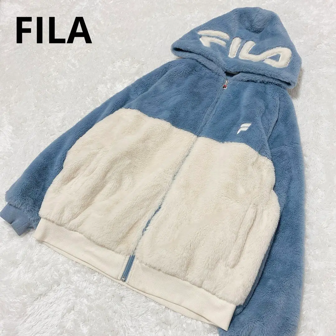 FILA♡【美品】フェイクファーのフーディパーカーＬ FILA♡【美品】フェイクファーのフーディパーカーL