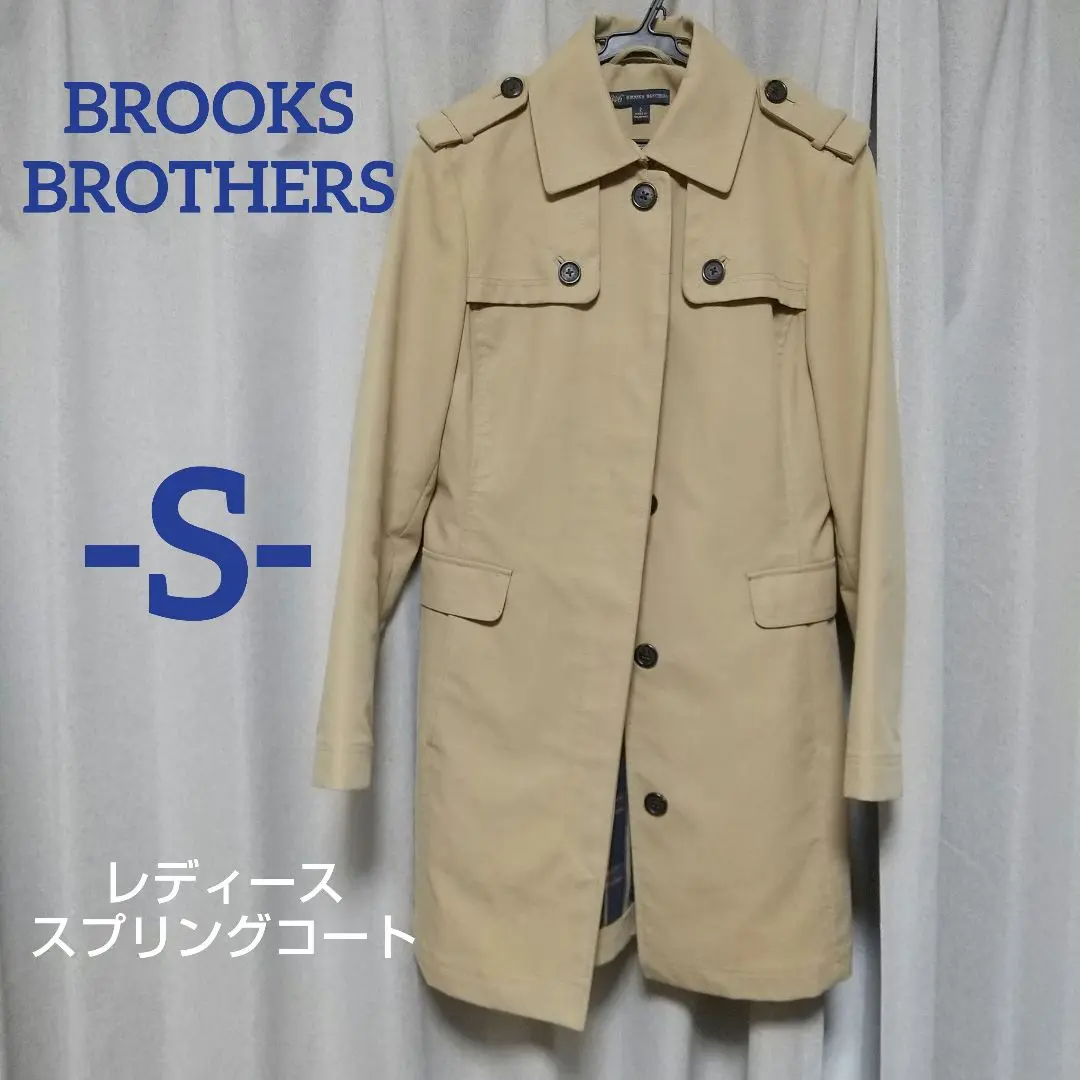 【美品】ブルックスブラザーズ　レディース　トレンチコート風　春コート　6 BROOKS BROTHERS トレンチコート コート リネン/コットン