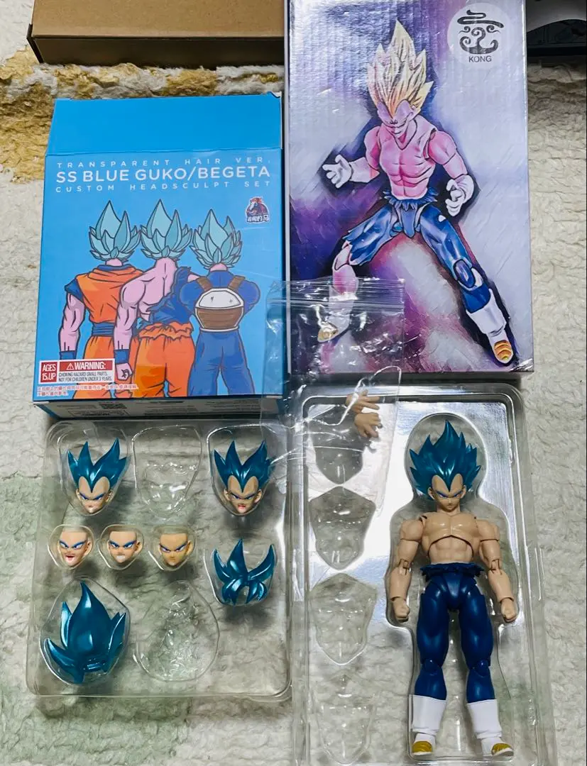 スーパーサイヤ人ブルー ベジータ 墨入れ塗装品 ドラゴンボール