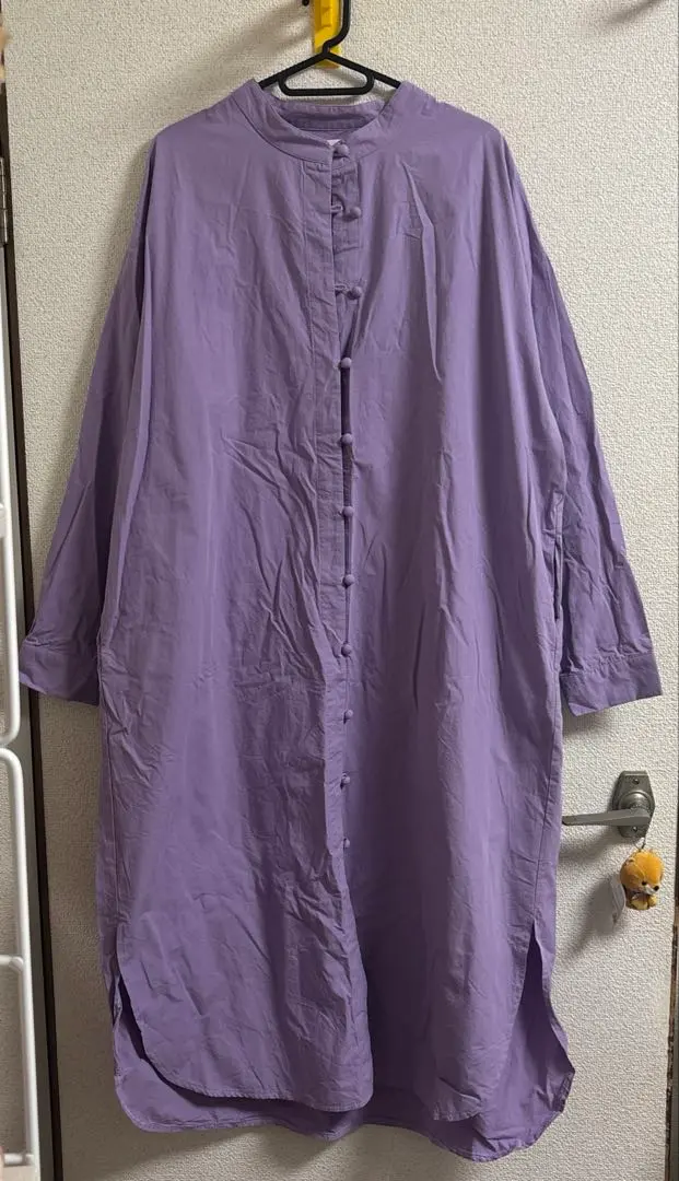 Thumbnail of Shirt, long sleeve, one-piece, dress, loose, oversized, free size, purple, free shipping