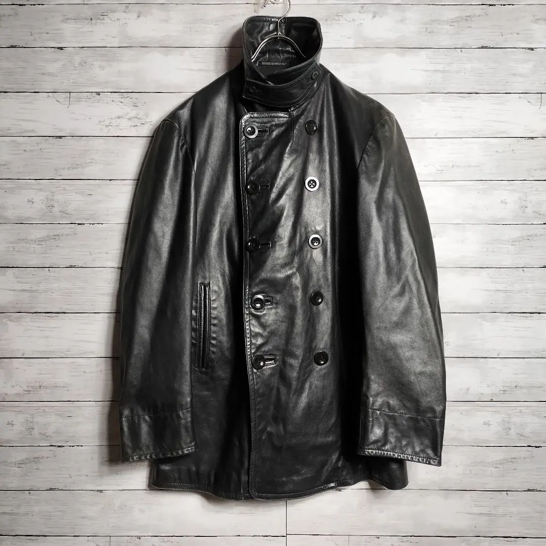 【希少】Yohji Yamamoto THE MEN 4.1 レザージャケット 2025年最新】Yohji Yamamoto POUR HOMME レザージャケット