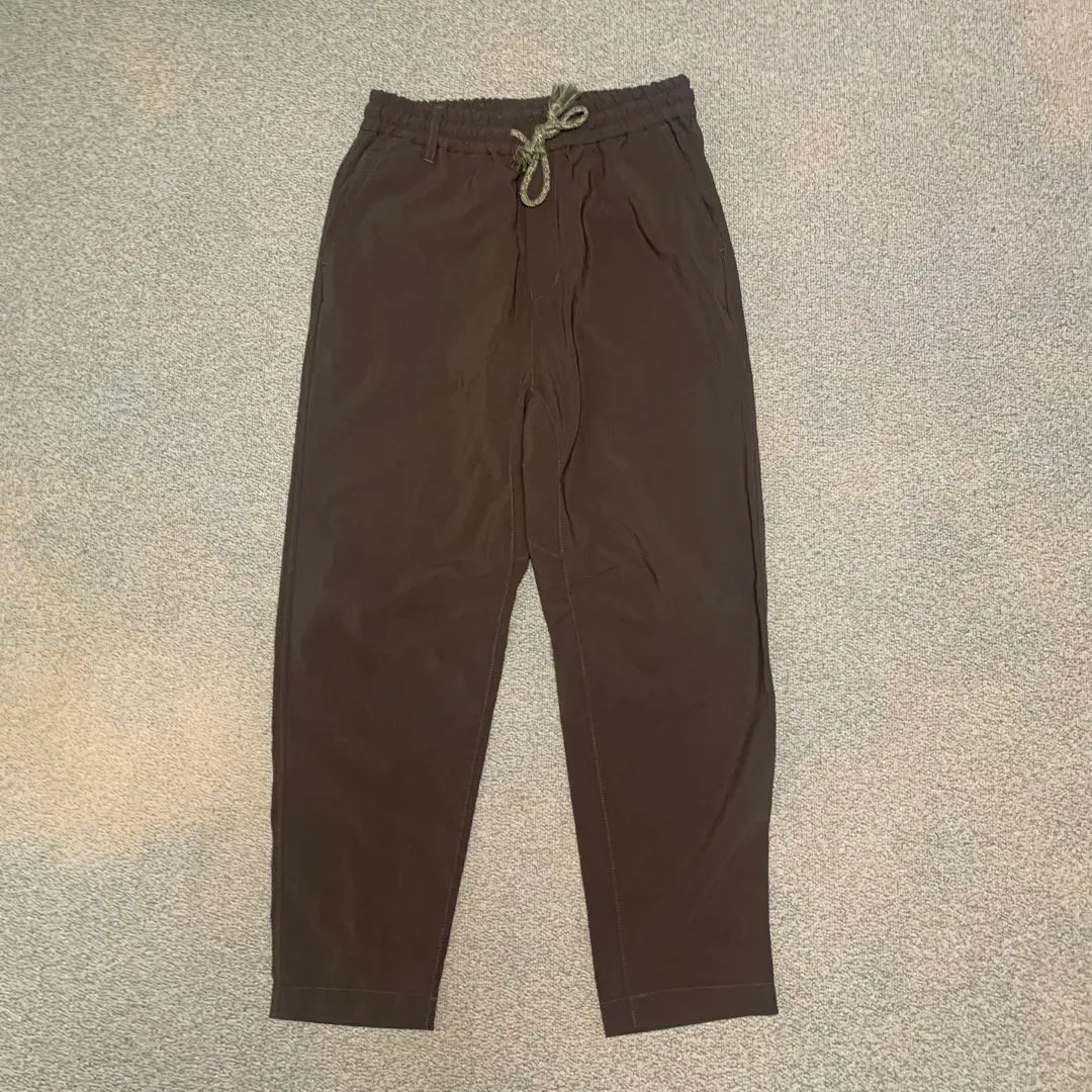 Thumbnail of Brown wide-leg pants with an elastic waist