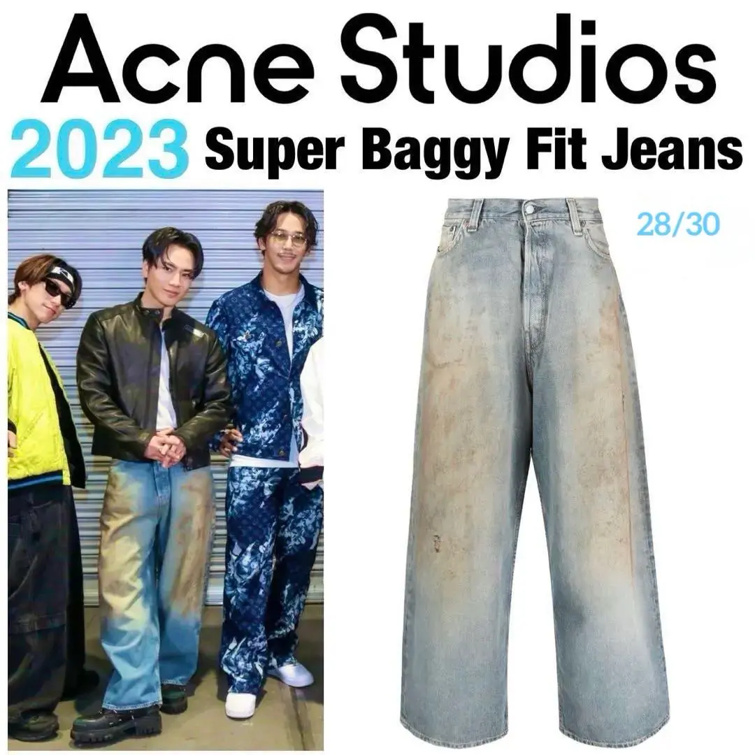 パンツ Acne Studios 2023 penicillin 28/32 Acne Studios - Loose fit jeans - 2023 - Mid Blue