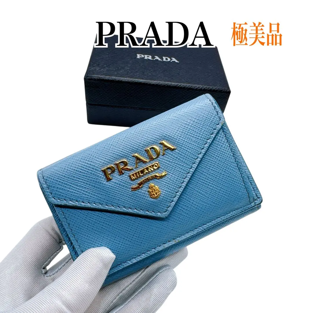 2025年最新】PRADA カラー：ブルー系 三つ折り財布の人気