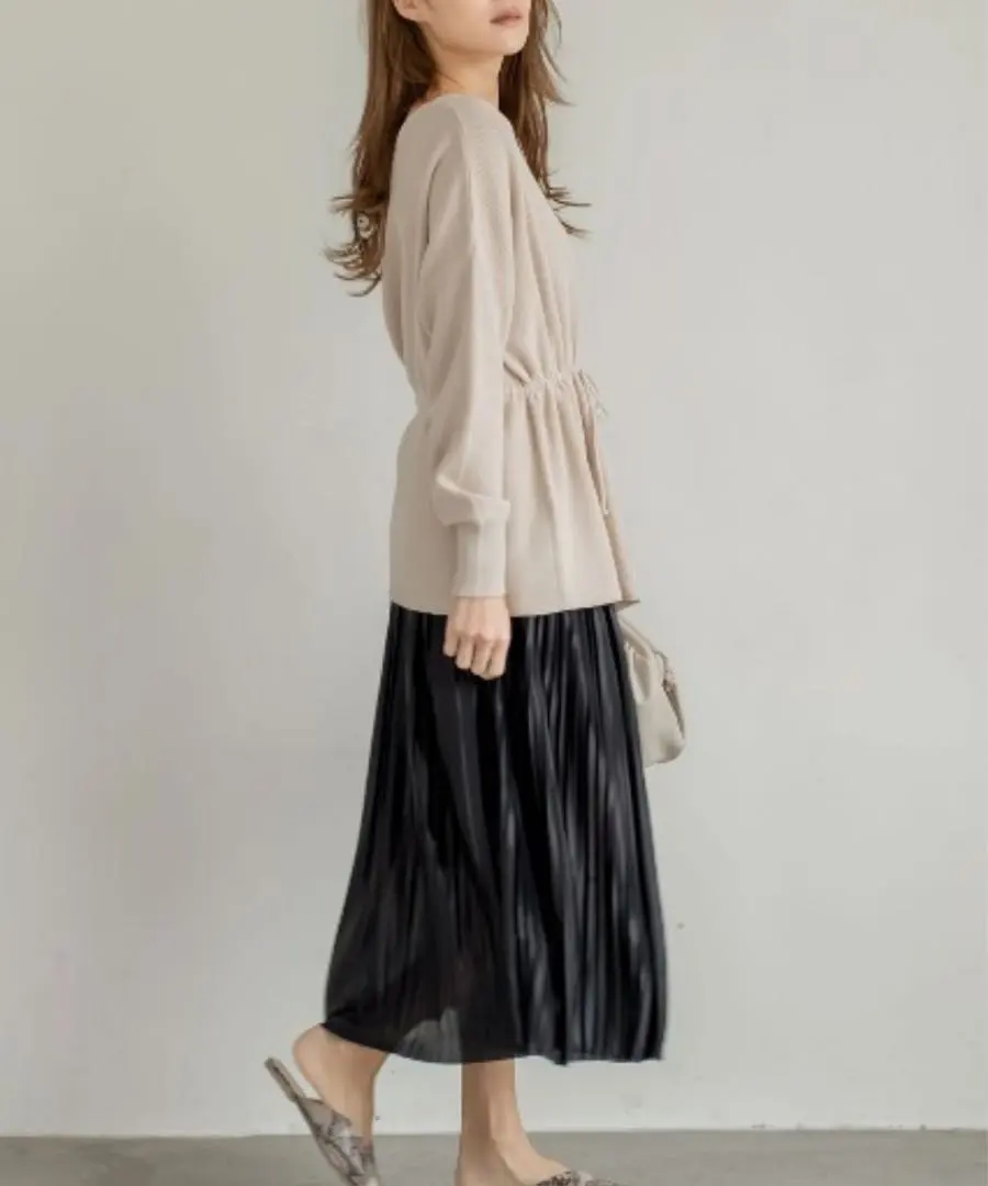 Thumbnail of Re:EDIT New Sharri Knit Asymmetrical Top with Waist Ribbon