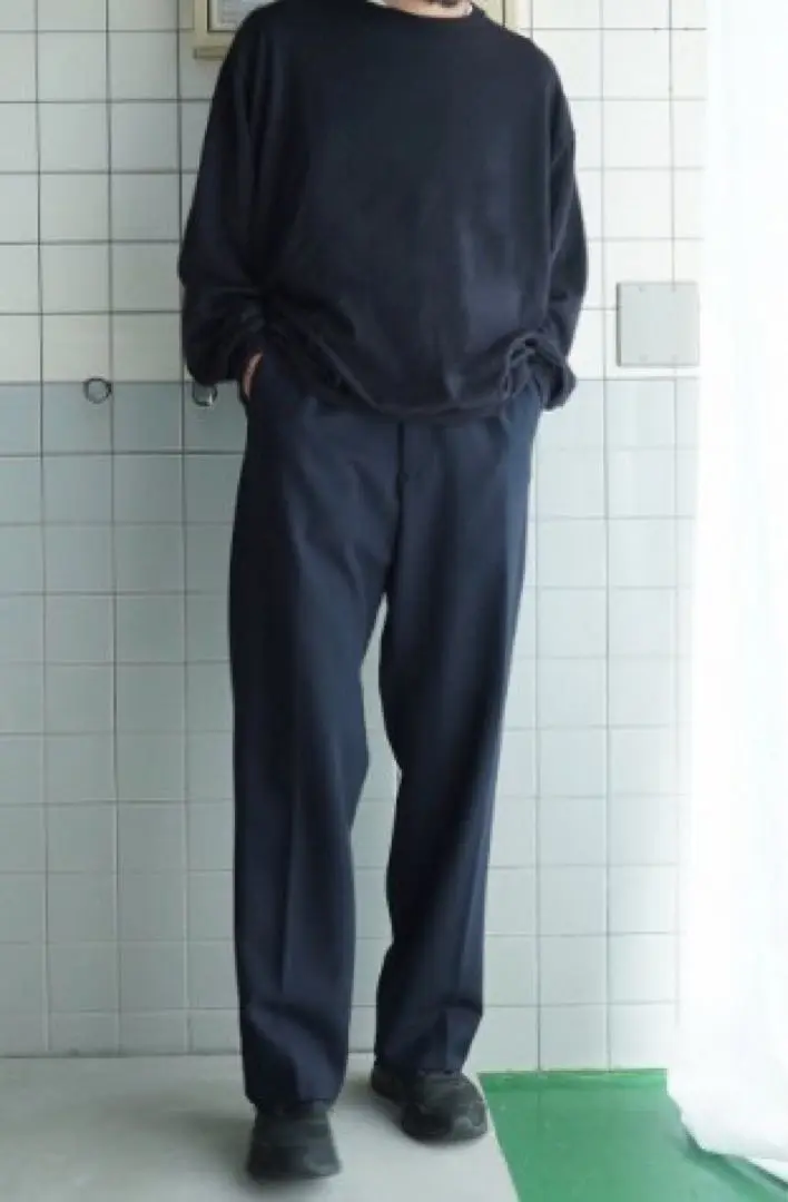 【COMOLI】ウールサージ パンツ　AW24 サイズ3 COMOLI」ウールサージパンツ