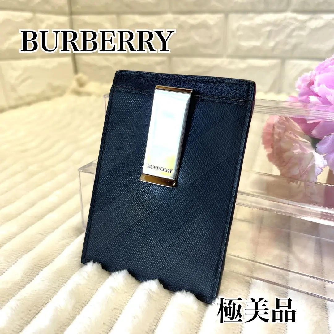 ✨未使用に近い✨　Burberry バーバリー　マネークリップ　ノバチェック チェック マネークリップ カードケース (アーカイブベージュ