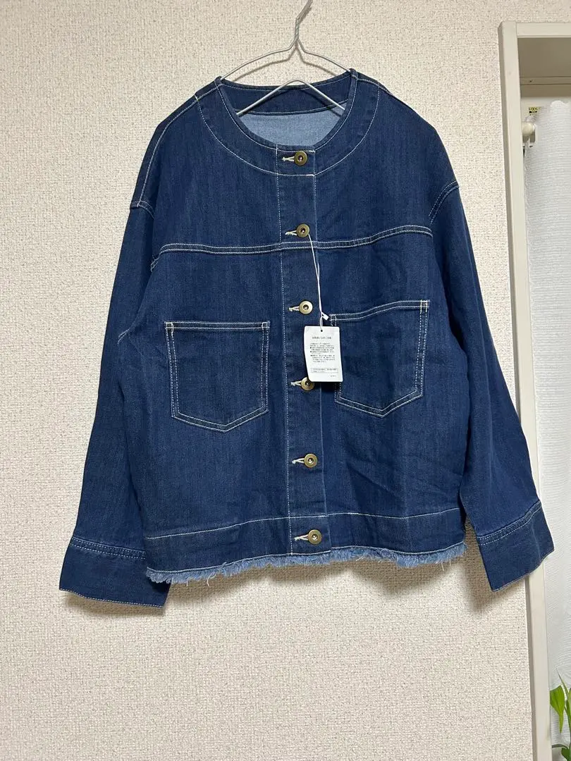 美品 DoCLASSE デニムジャケット Gジャン ストレッチ 白 13号