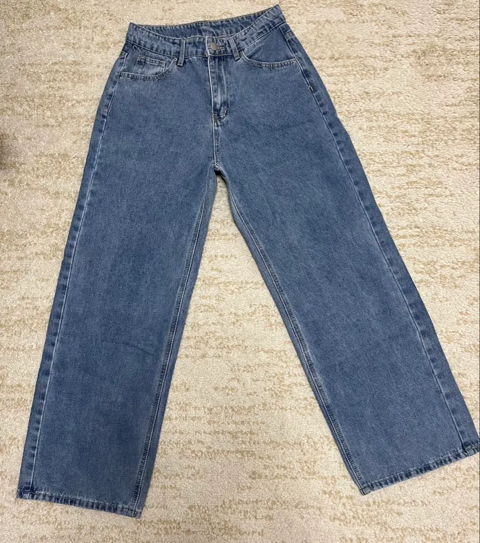 Thumbnail of DAZY Denim Pants Long Solid Color Wide Leg Loose Fit