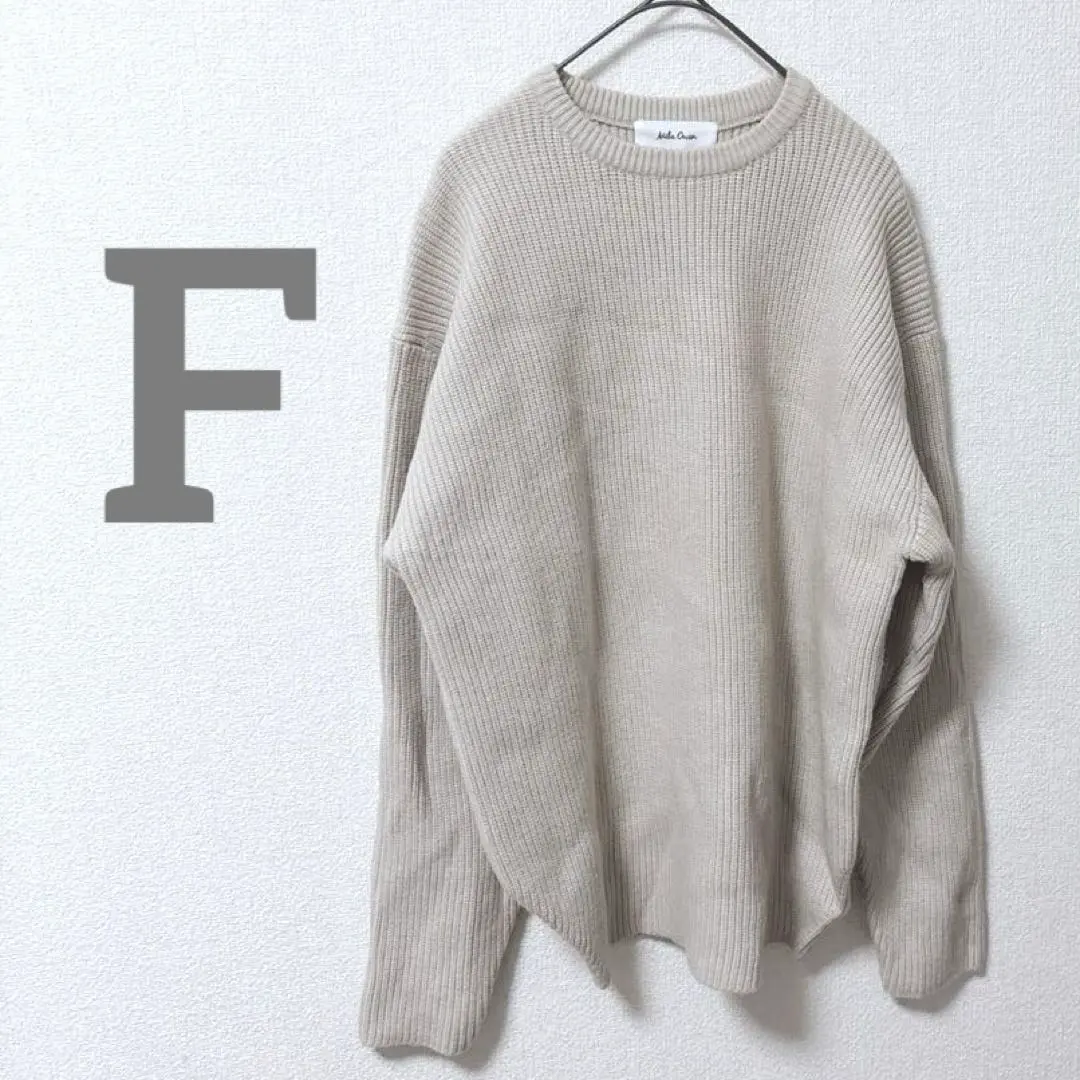 Thumbnail of Mila Owen Crew Neck Sweater Knit Beige Simple F