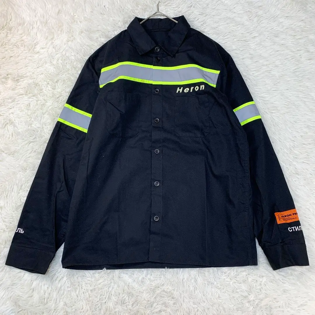 ヘロンプレストン REFLECTOR SHIRT 新品未使用タグ付き　長袖シャツ 2025年最新】Heron Preston シャツの人気アイテム - メルカリ