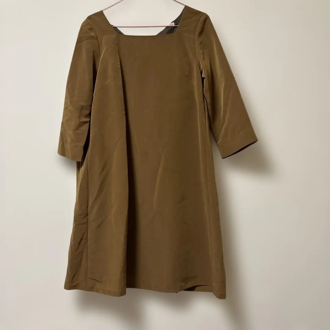Thumbnail of Camel 3/4 Sleeve A-line Dress