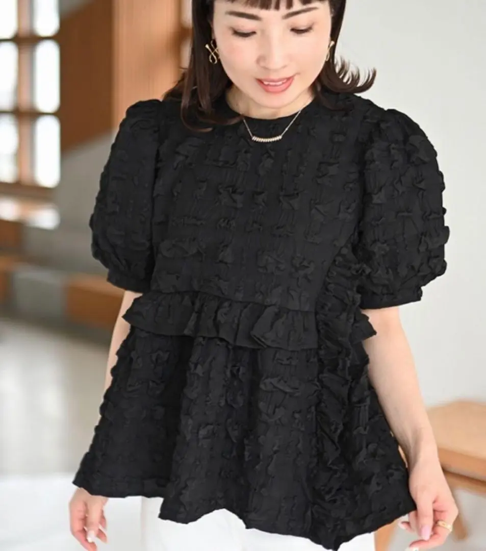 新品☆trefle+1トレフルプラスワン☆ワッフルトップス